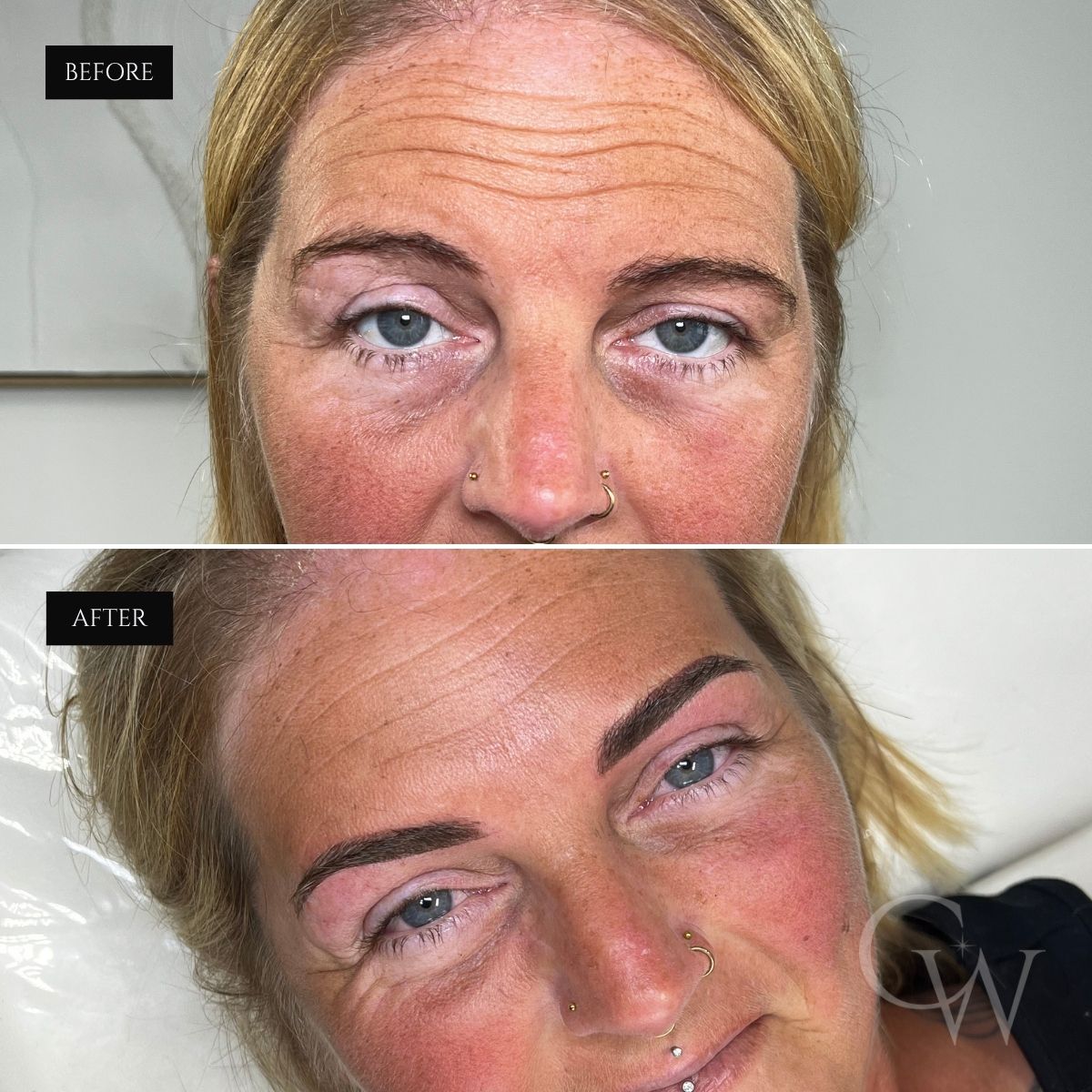 Charlie Walker Powder Brows Before and After 1