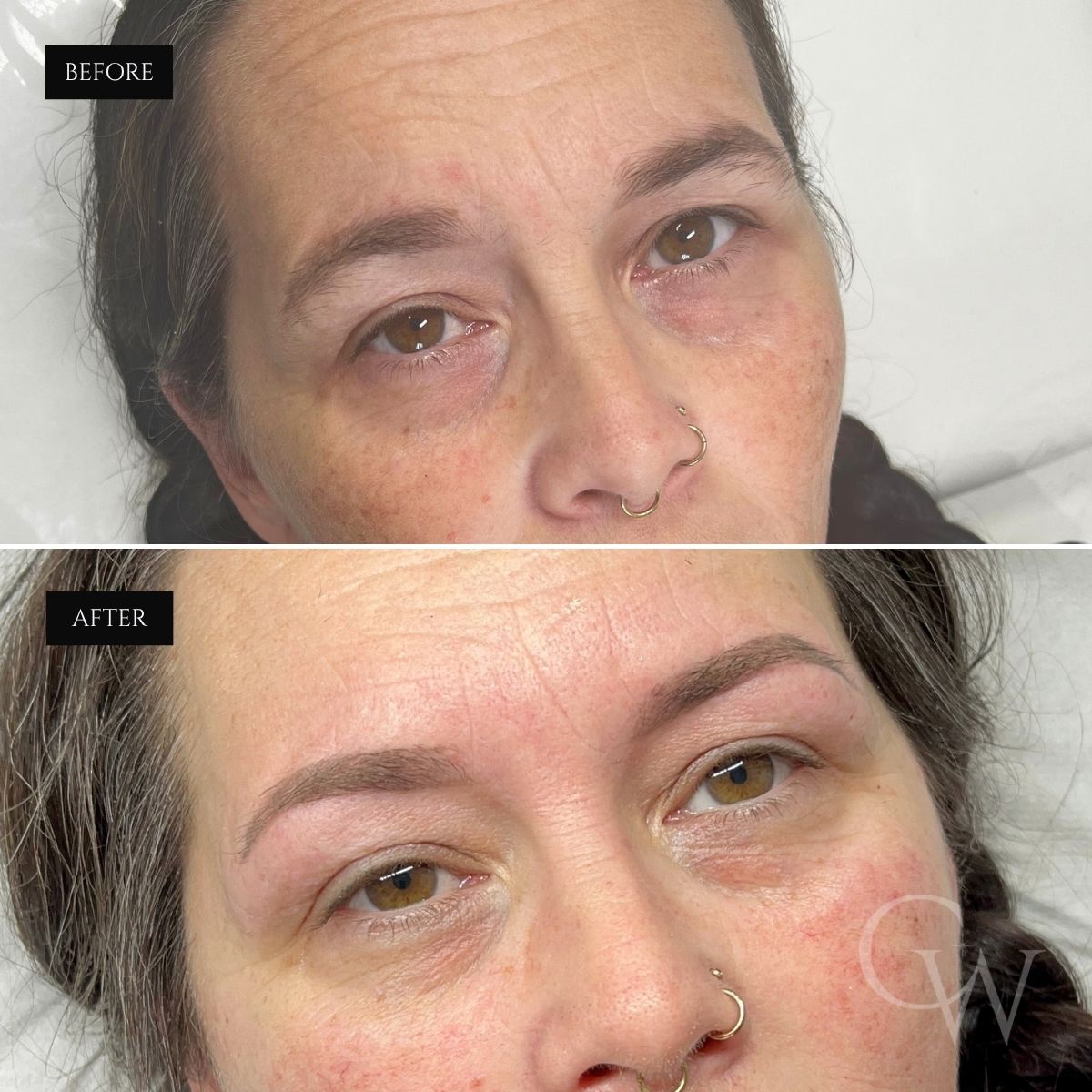 Charlie Walker Powder Brows Before and After 2