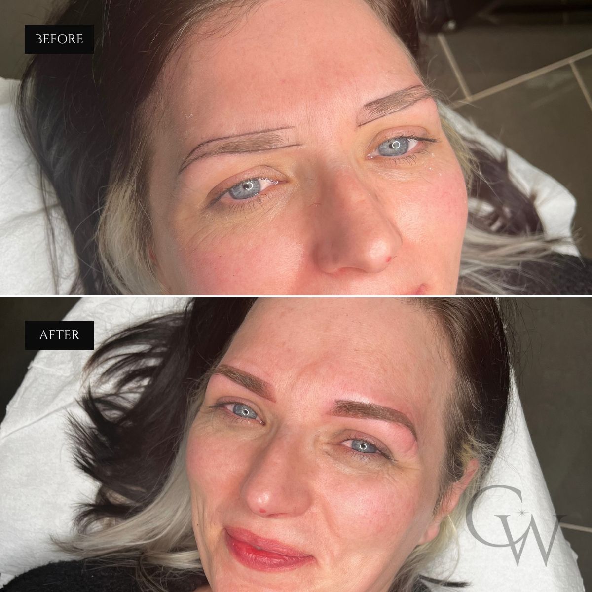 Charlie Walker Powder Brows Before and After 6